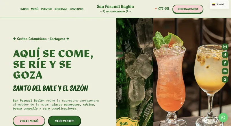 Sitio web de San Pascual Baylón en tablet