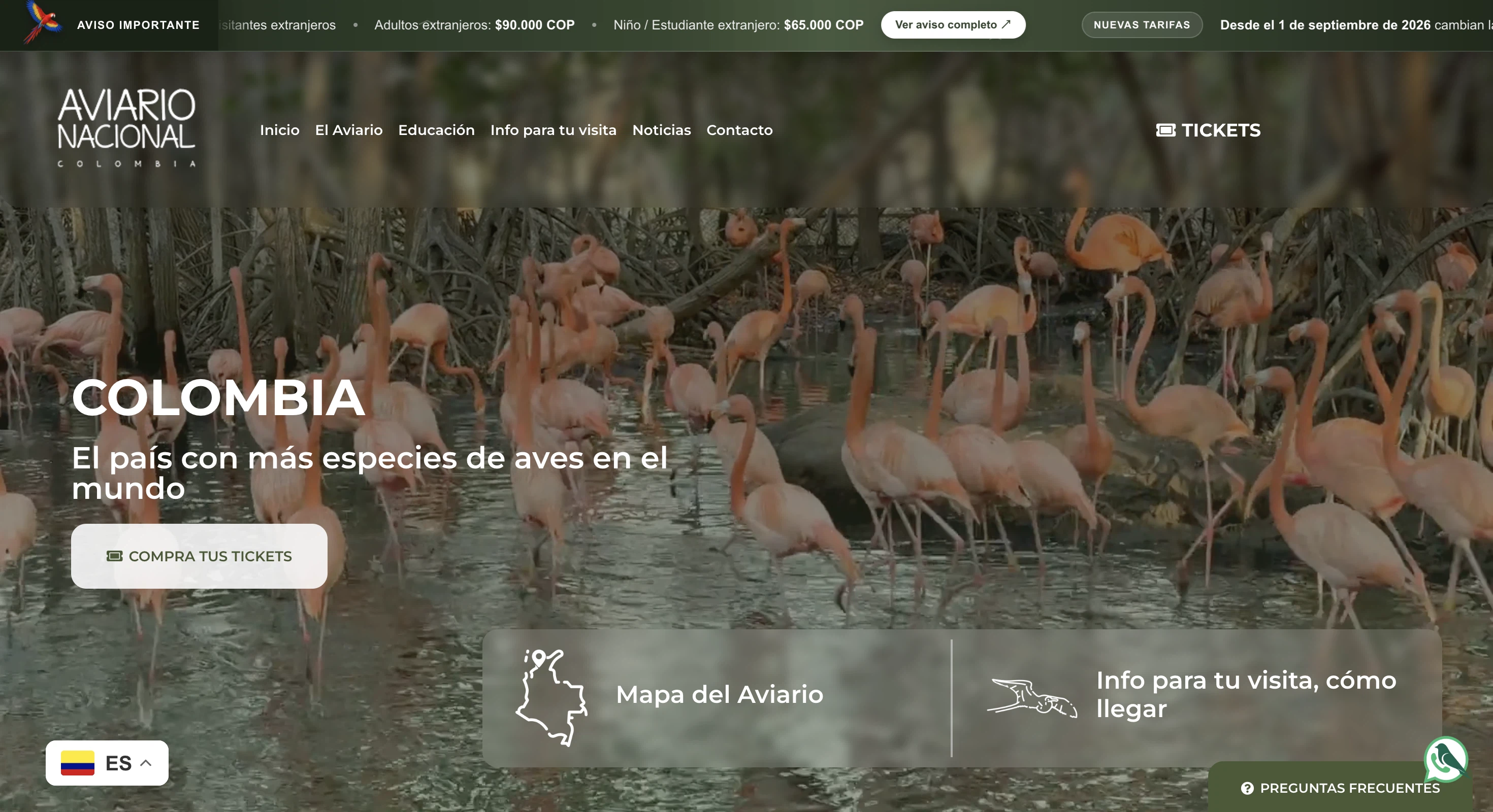 Aviario Nacional: captura de escritorio 1 de 5