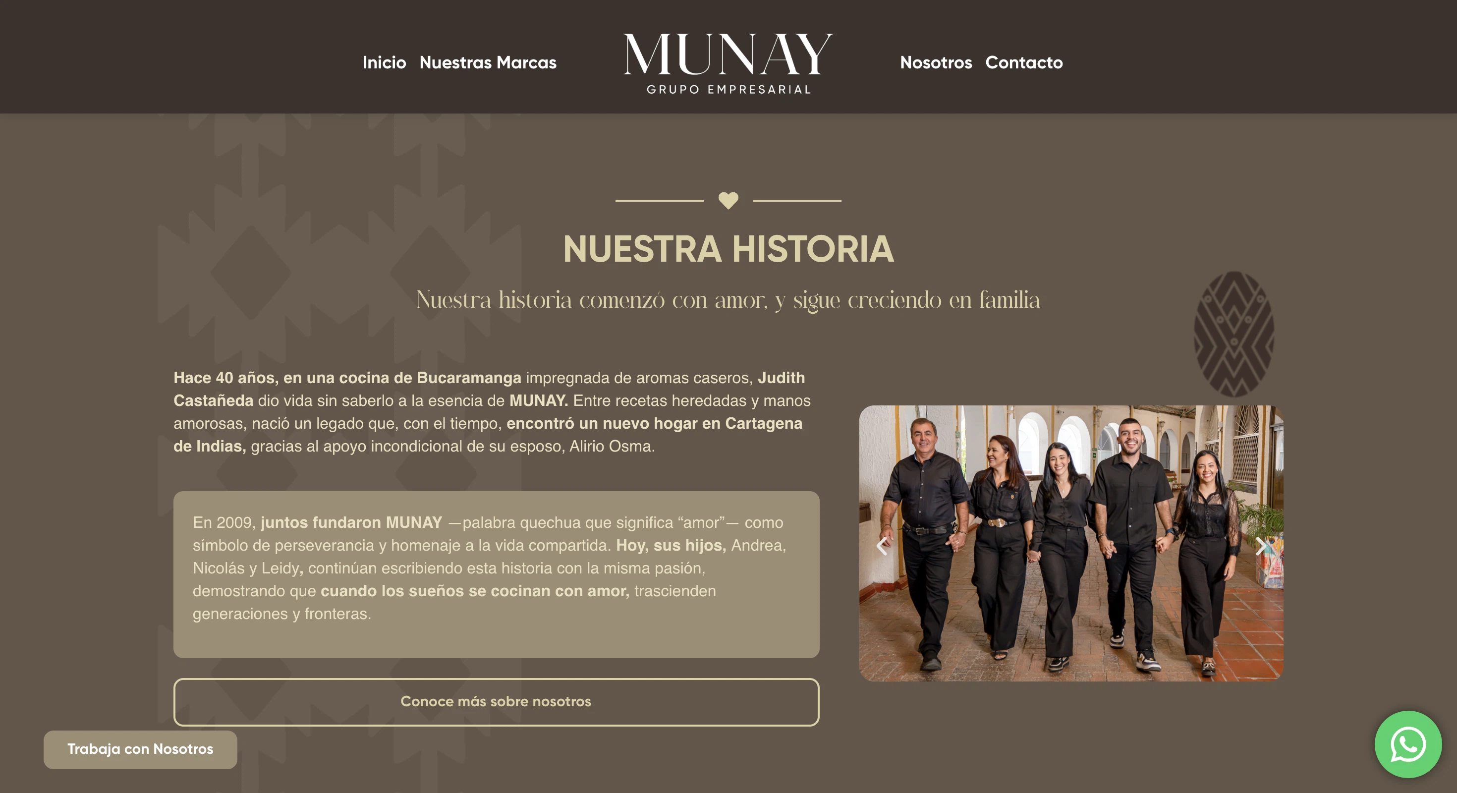 MUNAY Grupo Empresarial: captura de escritorio 3 de 6