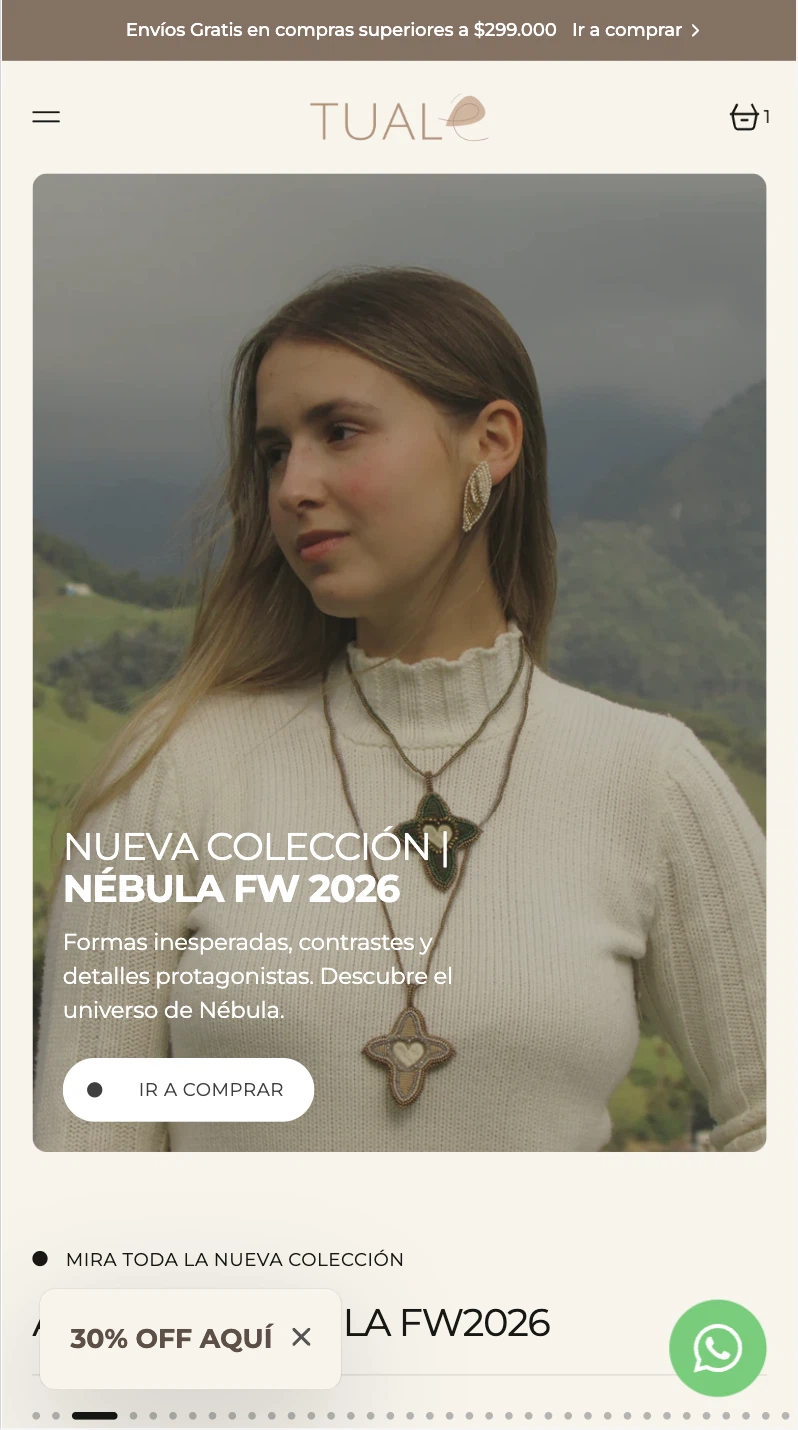 Tualé: captura móvil